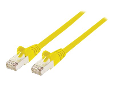 Network Patch Cable, Cat7 Cable/Cat6A Plugs, 0.25m, Yellow, Copper, S/FTP, LSOH / LSZH, PVC, RJ45, Gold Plated Contacts, Snagless, Booted, Polybag - Patch-Kabel - RJ-45 (M)