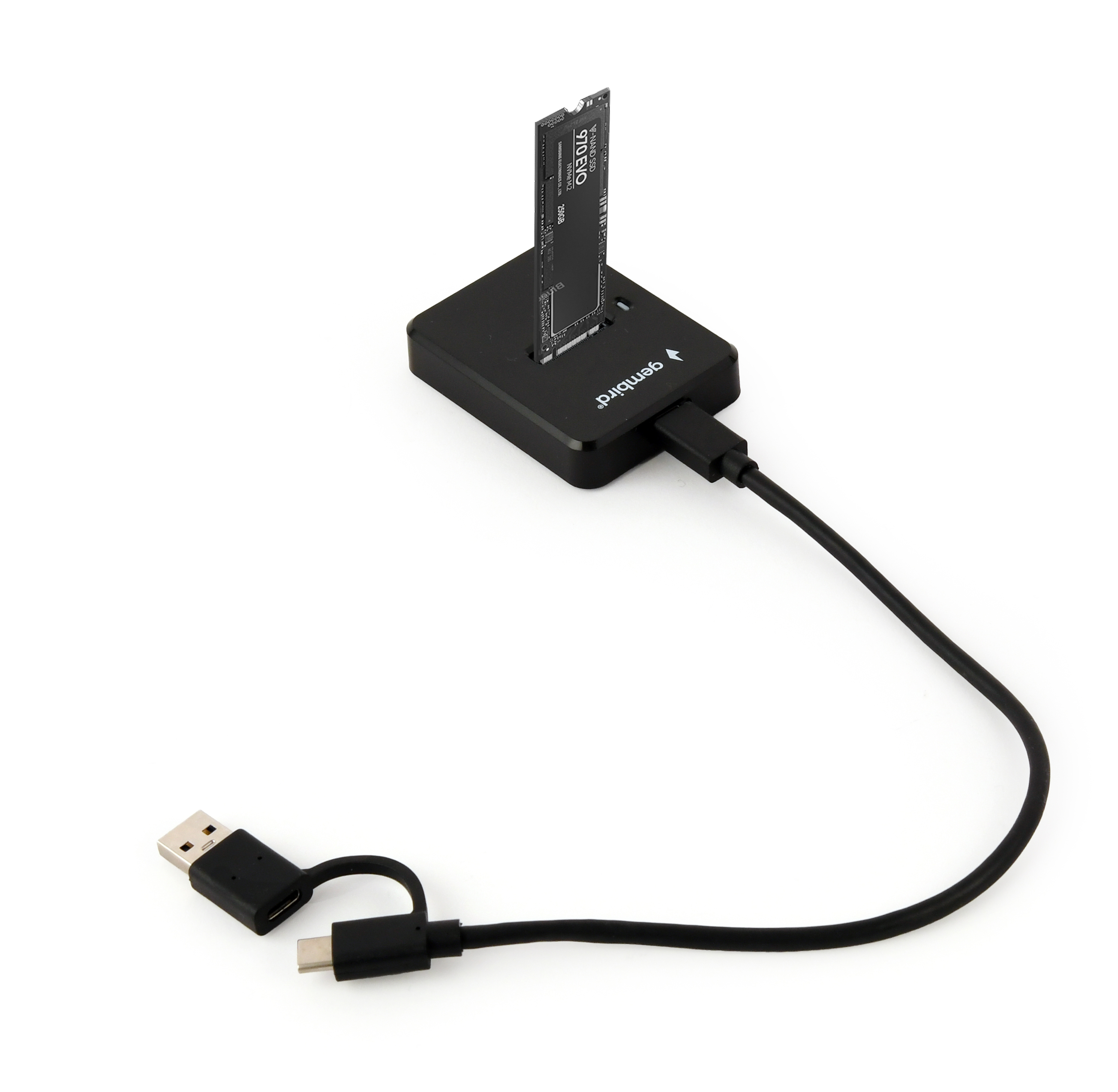 Desktop-USB-Typ-C-M.2-SATA- Dockingstation, schw.