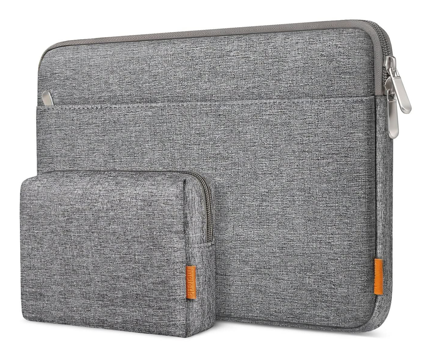 Ultraleichte Laptoptasche 14 Zoll mit Zubehörtasche Grau