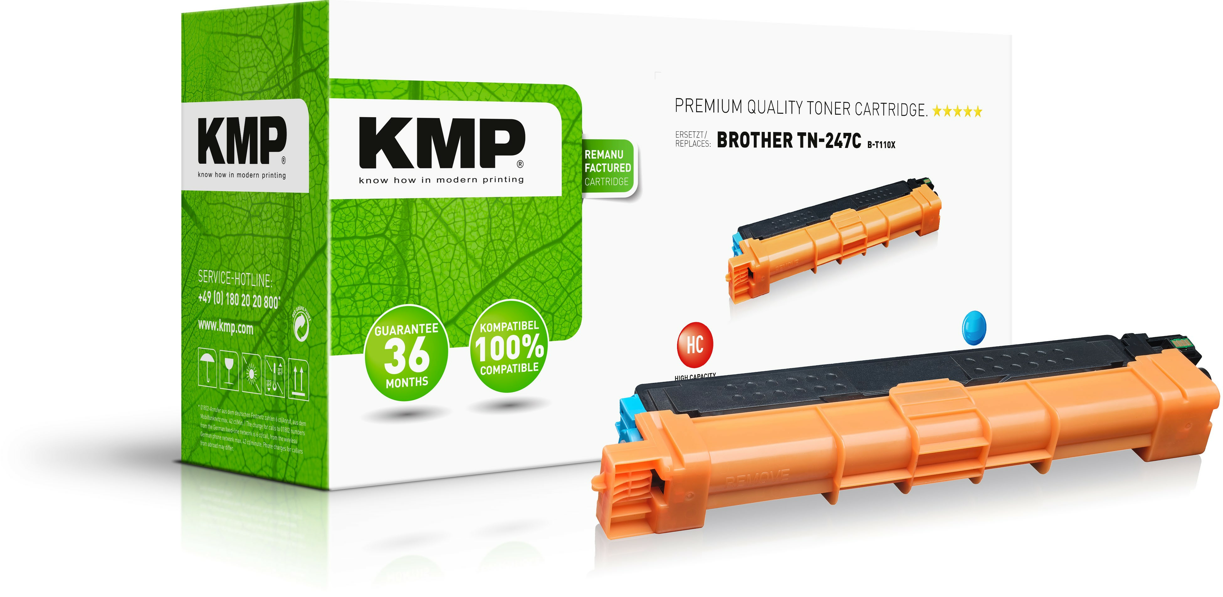 KMP Toner Brother TN-247C cyan 2.300 S. B-T110X remanufactured