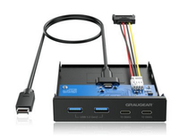 GRAUGEAR USB-HUB Multi Front Panel, USB 3.2 Gen2 Type-C