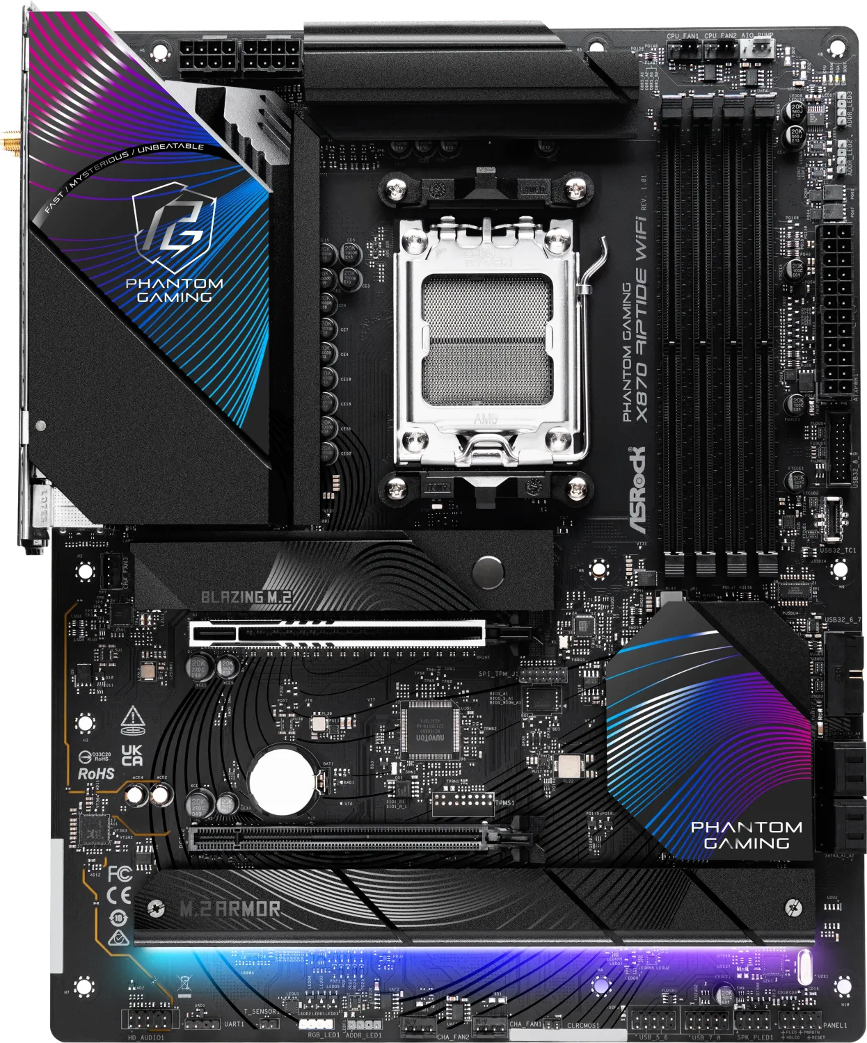 AsRock Phantom Gaming X870 Riptide WiFi - AMD X870 - So. AM5 - ATX