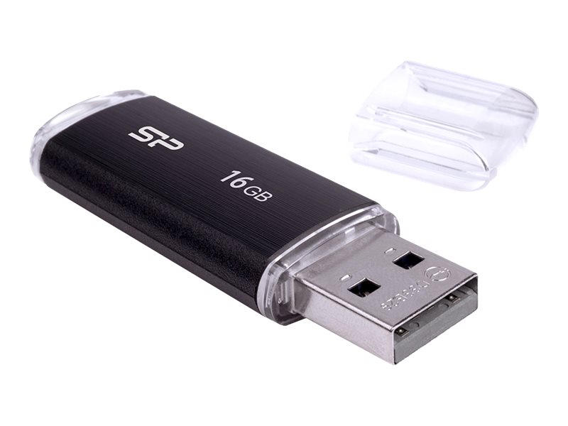USB-Stick 16GB USB2.0 U02 Plastic Black
