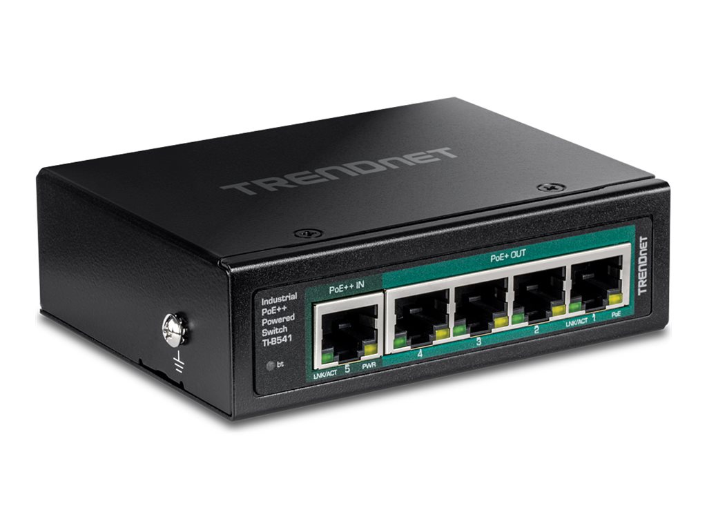 Switch 5-p. Industr. Gbit PoE Pass-Through Din-Rail
