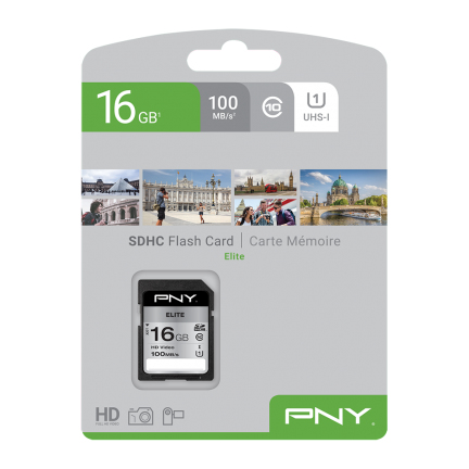 PNY Elite - Flash-Speicherkarte - 16 GB - UHS-I U1 / Class10