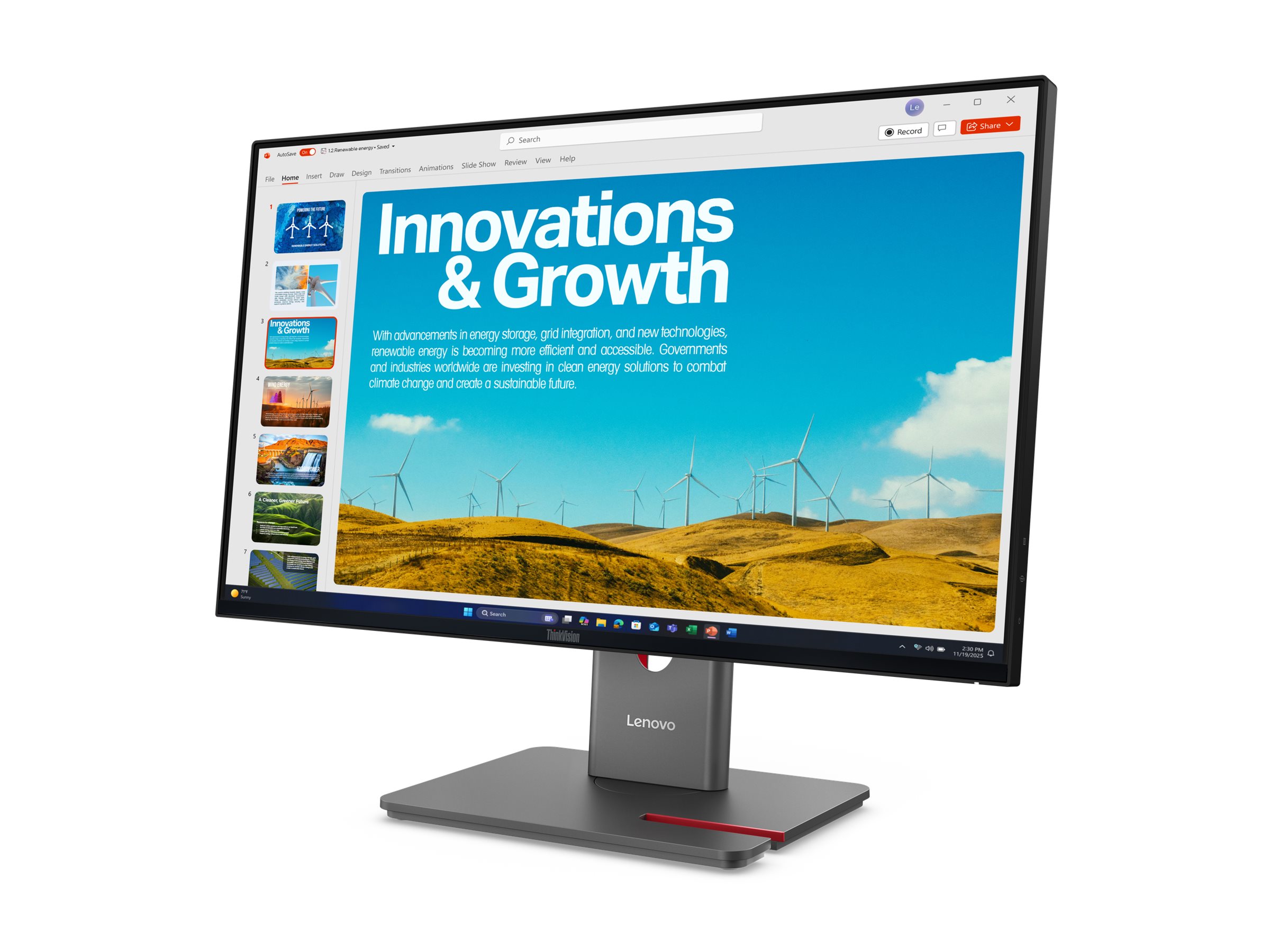 ThinkVision P24QD-40   23,8" QHD   HDMI/DP/USB-C