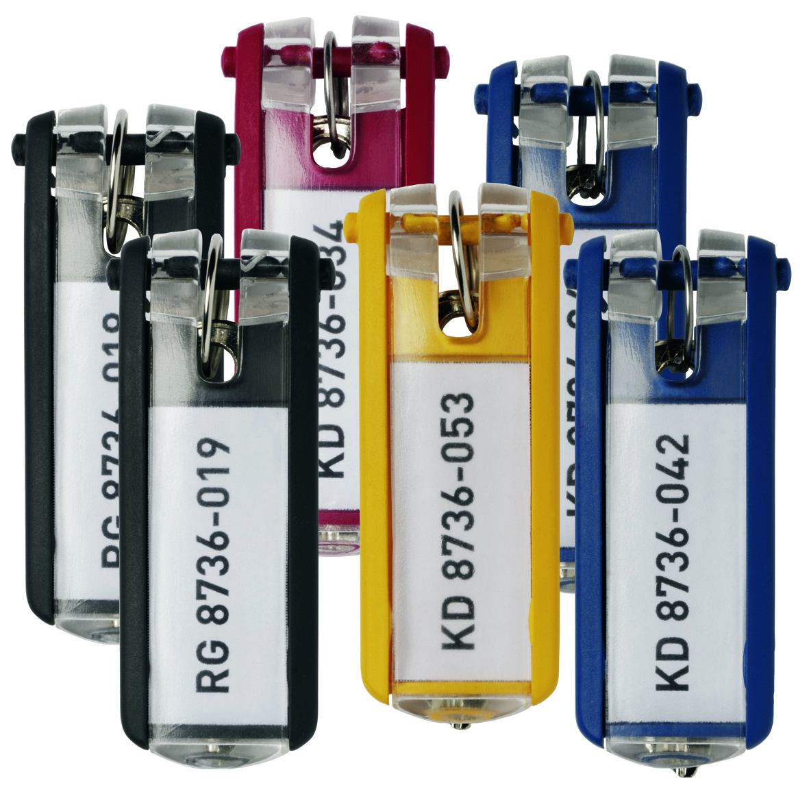 Schlüsselanhänger Key Clip – 6 Stück – farbig sortiert