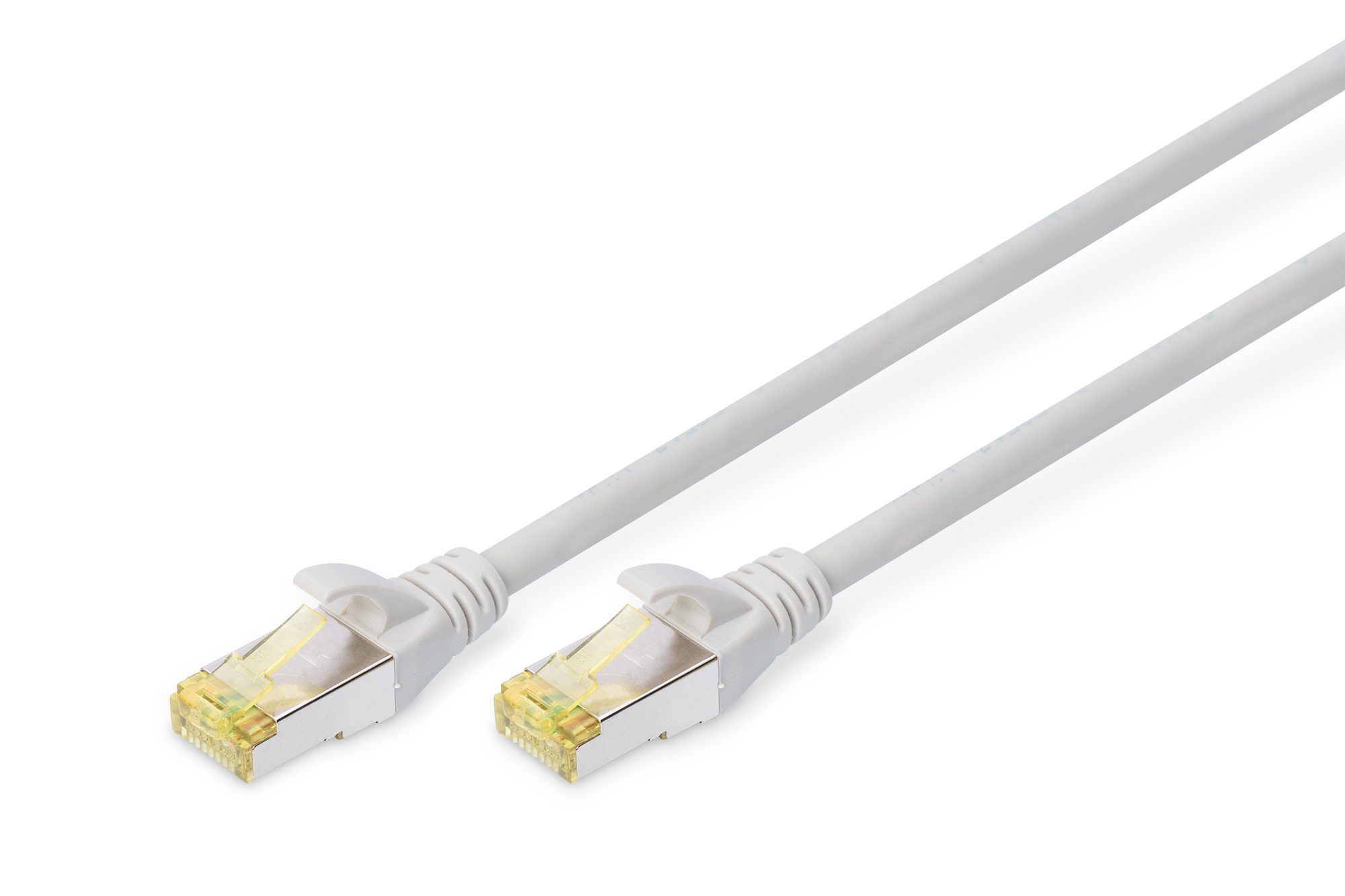 Patchkabel Cat6a S/FTP 2xRJ45 5.0m grau Hebelschutz