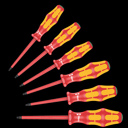 167 i/6 Schraubendrehersatz Kraftform Plus Serie 100, 6‑teilig