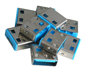 Lindy | USB Typ A Port Schloss (ohne Schlüssel) - 10 Stück, Blau