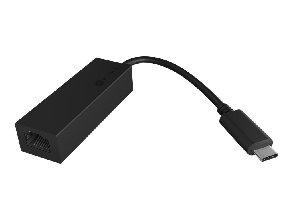 ICY BOX | USB 3.2 Gen 1 Type-C® zu Gigabit Ethernet LAN Adapter | black