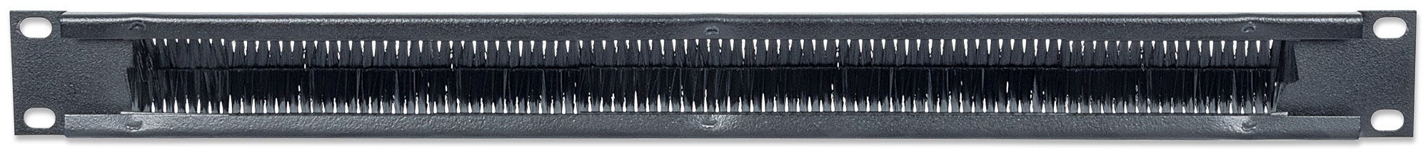 Intellinet 19" Kabeldurchführung, 1 HE, mit Bürstenleiste, schwarz - Rack-Blende mit Bürste für Kabeldurchführung - Schwarz, RAL 9005 - 1U - 48.3 cm (19")