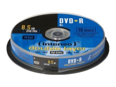 Intenso 10 x DVD+R DL - 8.5 GB 8x - Spindel