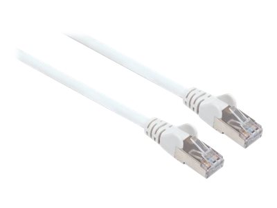 Intellinet Network Patch Cable, Cat7 Cable/Cat6A Plugs, 0.5m, White, Copper, S/FTP, LSOH / LSZH, PVC, RJ45, Gold Plated Contacts, Snagless, Booted, Polybag - Netzwerkkabel - RJ-45 (M)