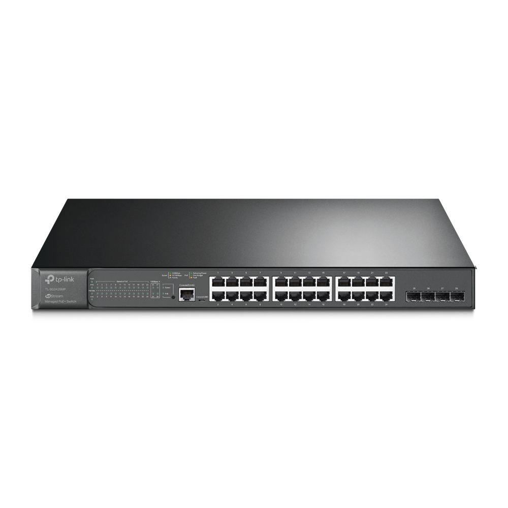 TP-LINK TL-SG3428MP - Managed - L2/L2+ - Gigabit Ethernet (10/100/1000) - Power over Ethernet (PoE) - Rack-Einbau