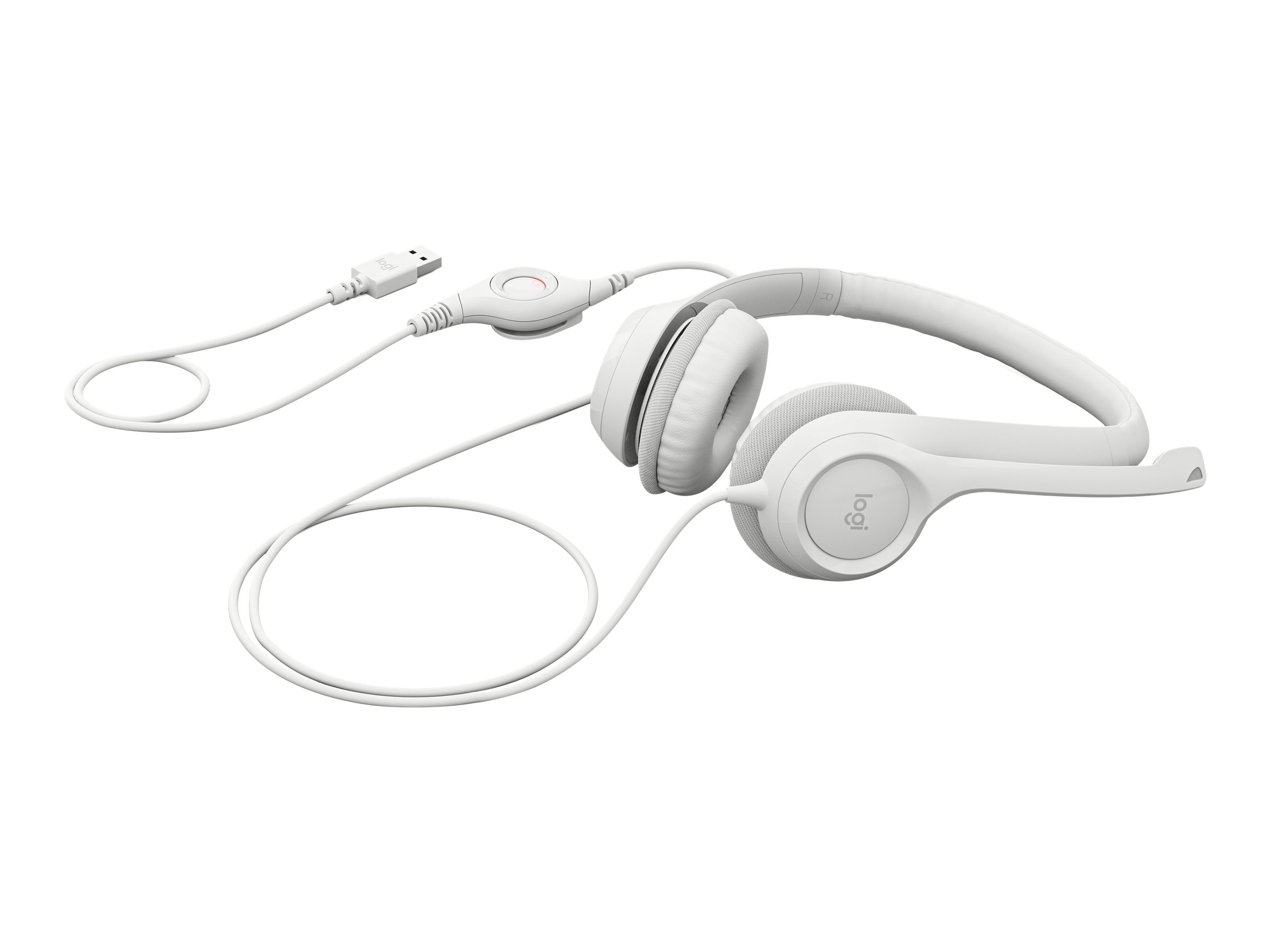 Logitech Headset H390 USB grey-white retail