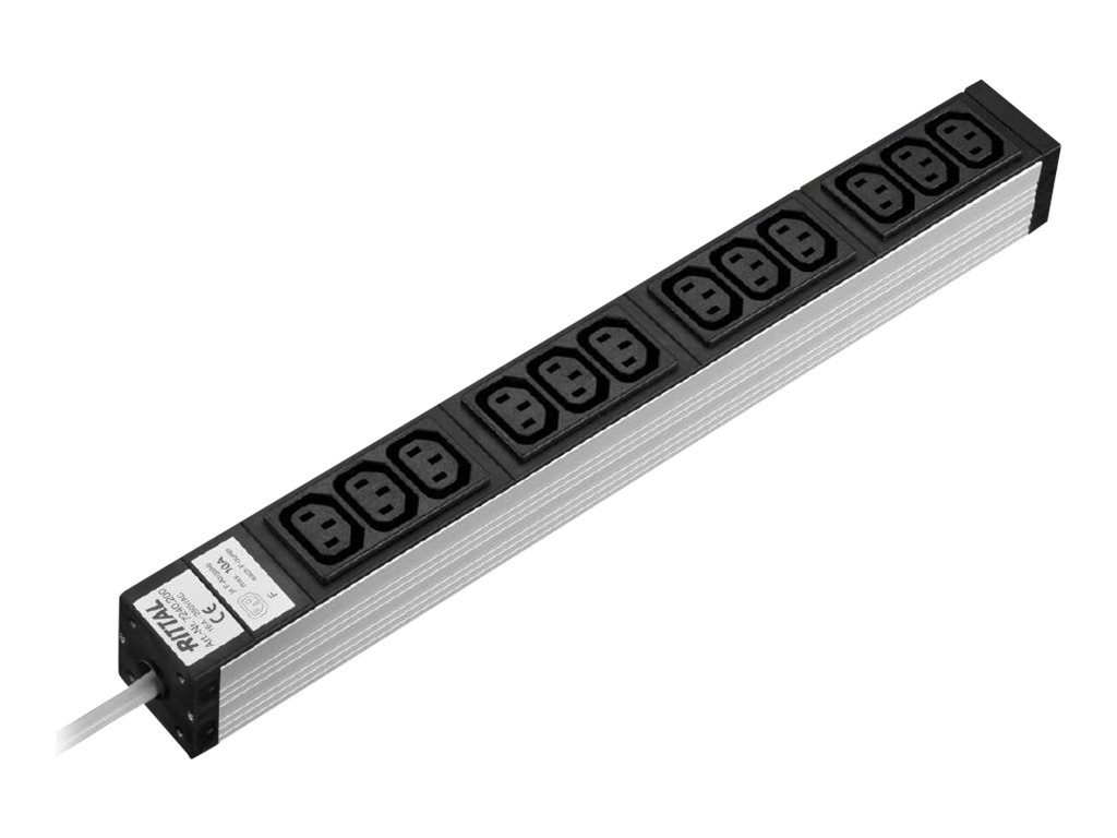 Rittal Steckdosenleiste (Rack - einbaufähig) - Eingabe, Eingang Stromversorgung - Ausgangsanschlüsse: 12 (IEC 60320 C13)