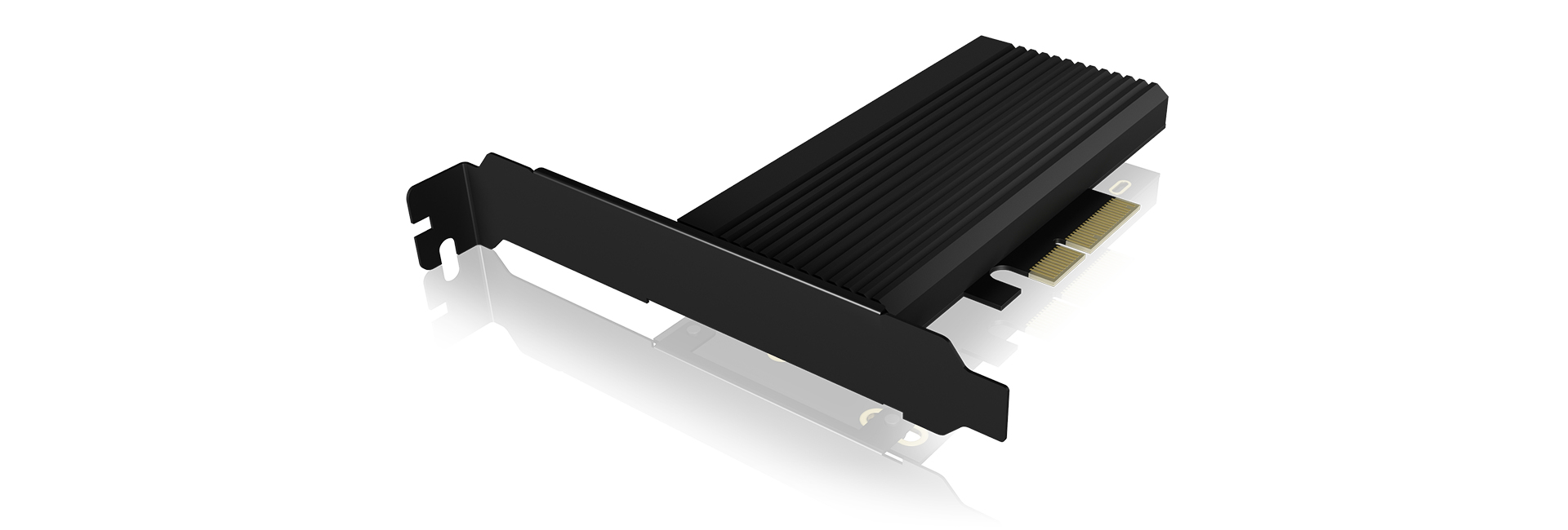 ICY BOX | PCIe Erweiterungskarte mit Kühlkörper, M.2 NVMe SSD zu PCIe 4.0 x4 | black