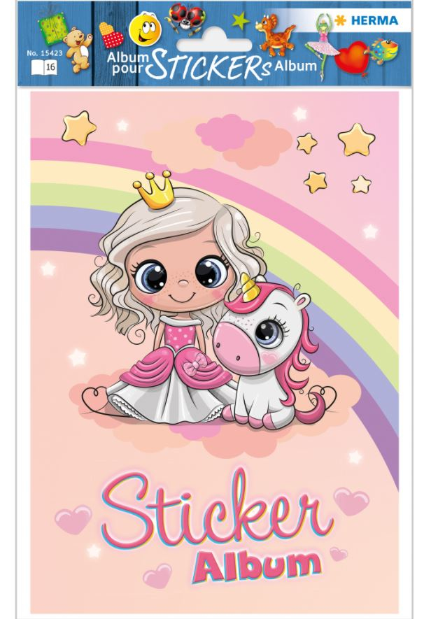HERMA Sticker Album  Prinzessin- 16 Seiten - Mädchen