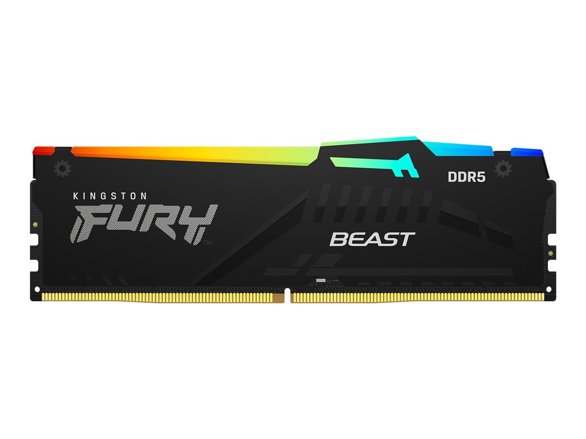 1x 16GB (Einzelmodul) DDR5-6000 Kingston Fury Beast RGB schwarz CL36 (Intel XMP/AMD EXPO)