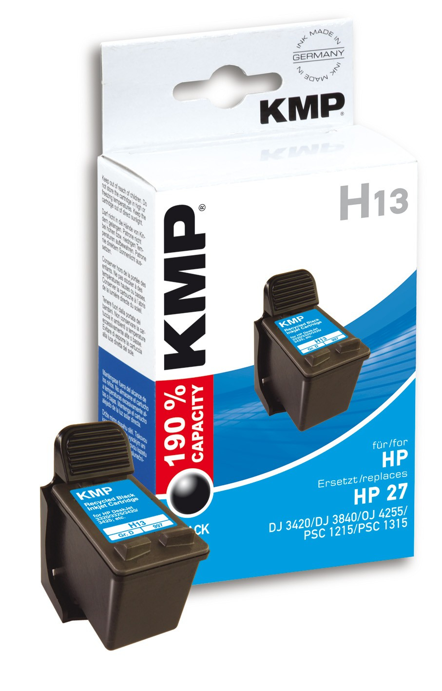KMP H13 - 19 ml - Schwarz - compatible - Tintenpatrone