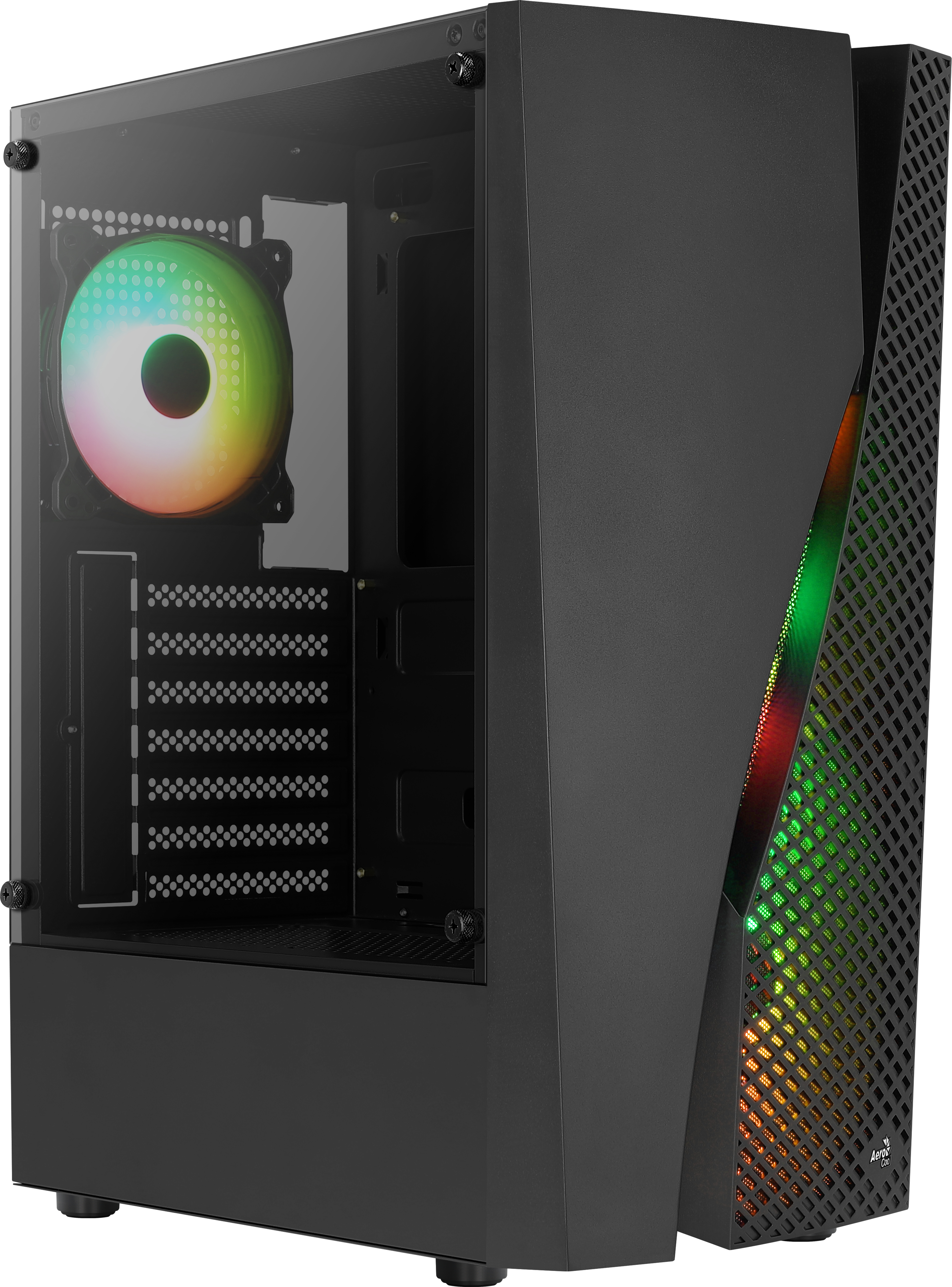 AeroCool Wave ARGB - Schwarz - Glasfenster