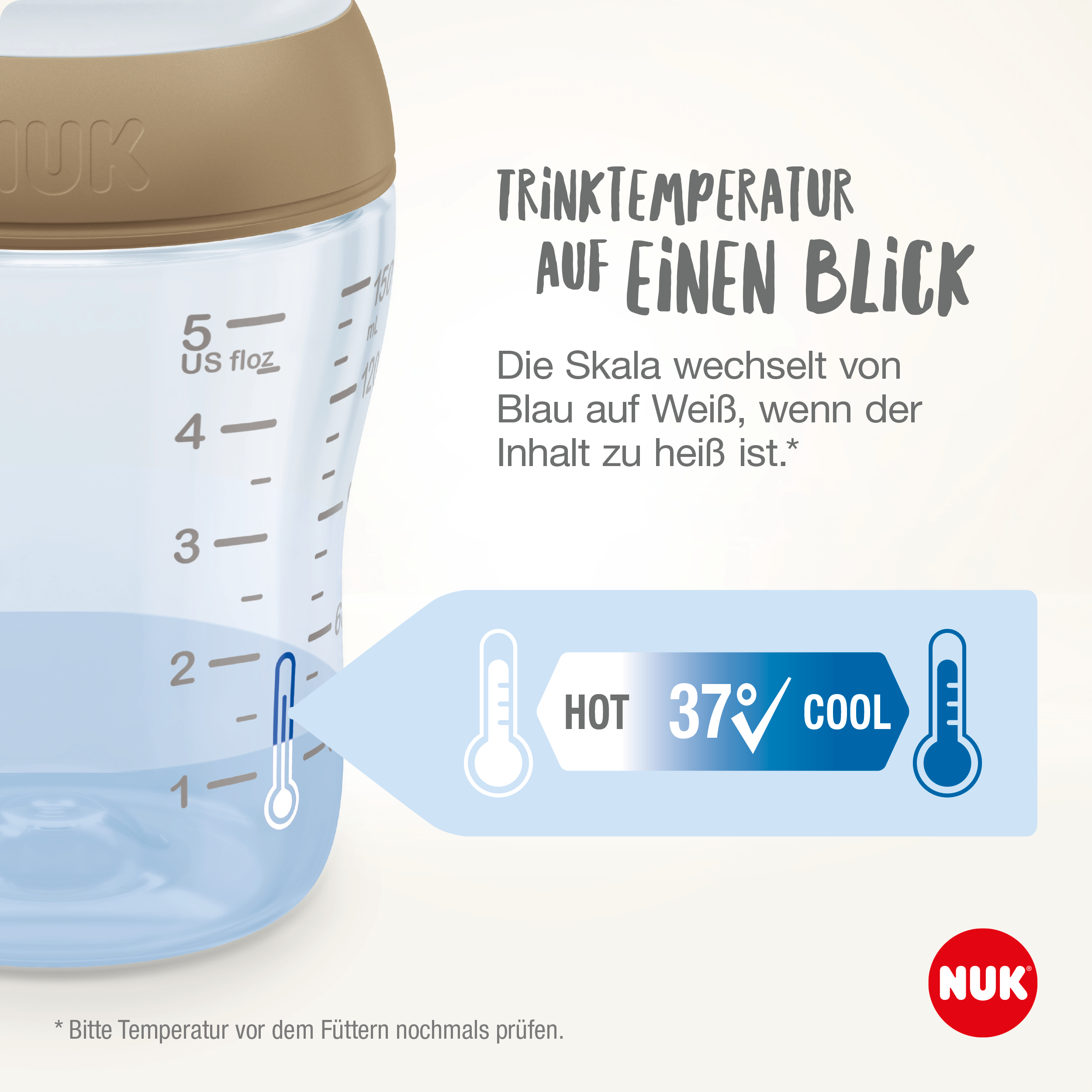 NUK | Trinkflasche Perfect Match | Peppa Pig | 260ml | Weiß