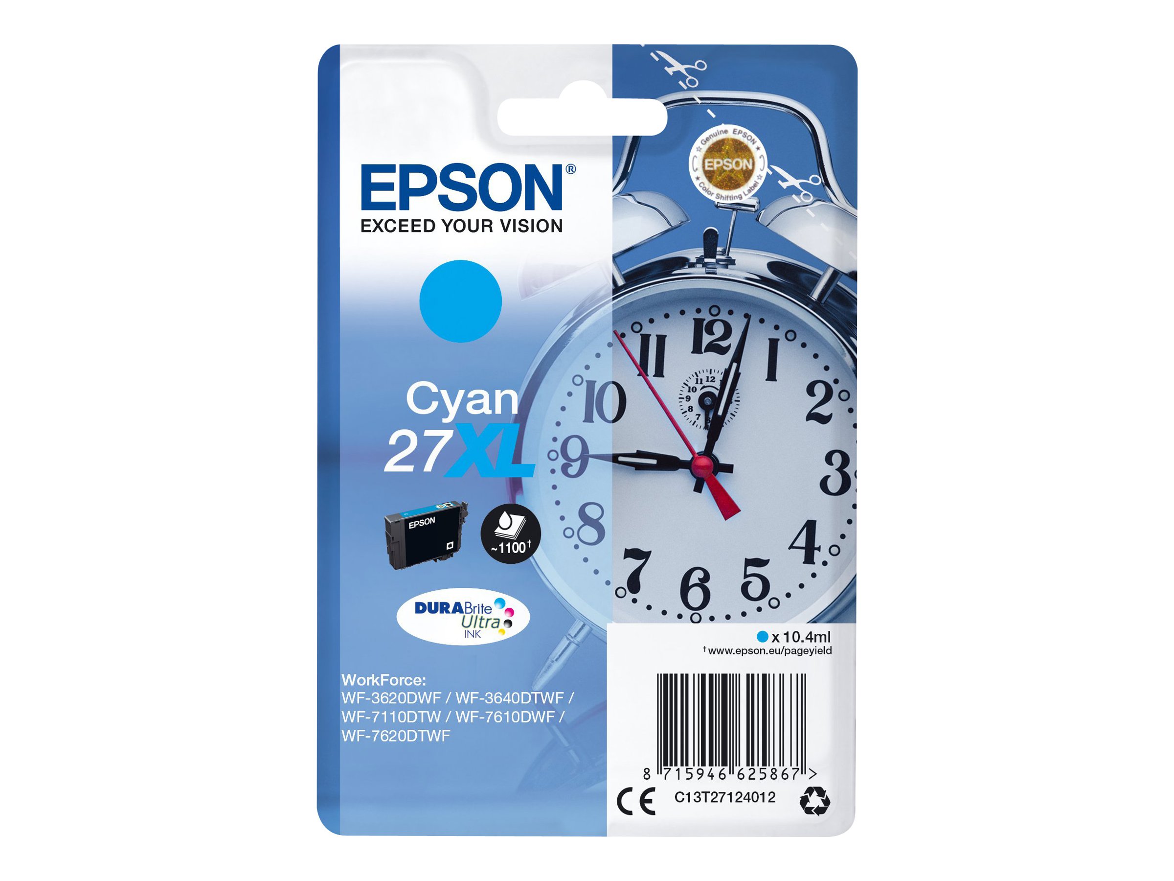 Patrone Epson 27 cyan XL T2712