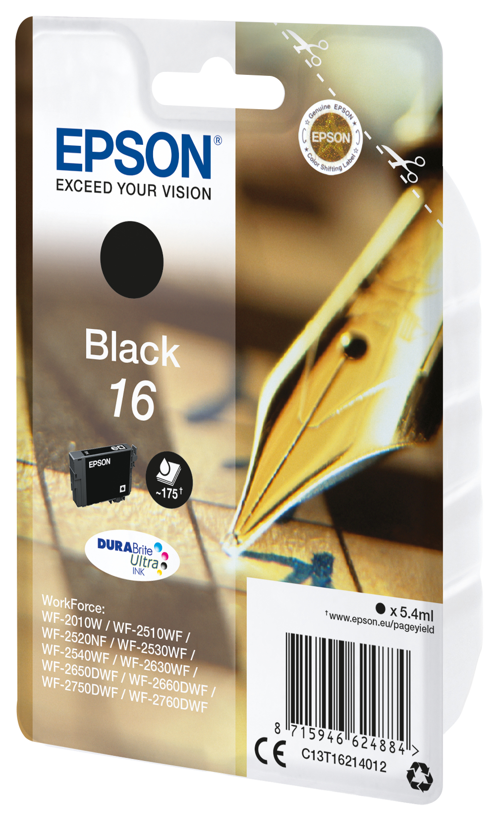 Epson 16 - 5.4 ml - Schwarz - Original - Blisterverpackung