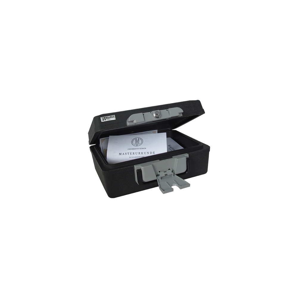 Rieffel SECURITYCASE 6 - Tragbarer Safe - Schwarz - Grau - Elektronisch - Schlüssel - 6,4 l - Kunststoff - Dokument