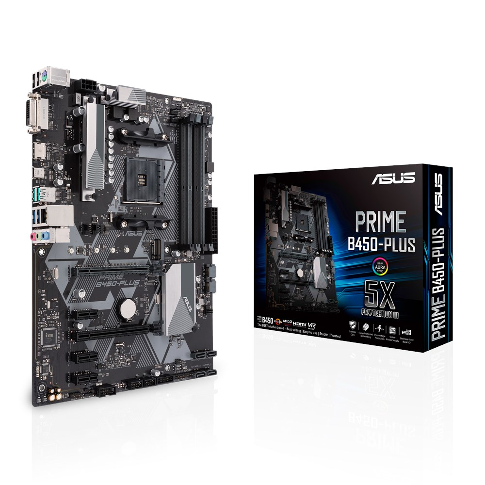 ASUS Prime B450-Plus - AMD B450 - So. AM4 - ATX