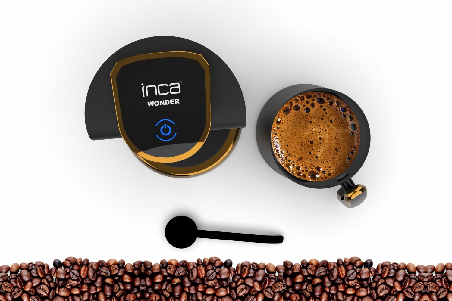 INCA | Mokka-Kaffeemaschine | Wonder Serie | Touch-Control-Schalter