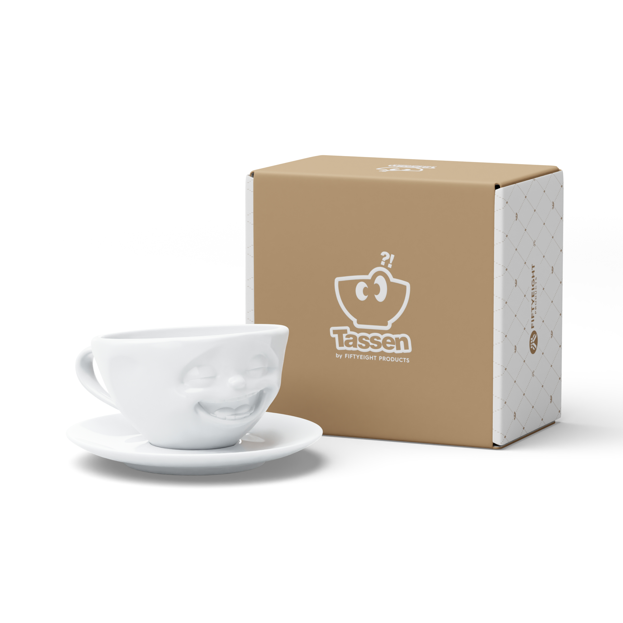 FIFTYEIGHT Kaffeetasse 200ml - Lachend weiß