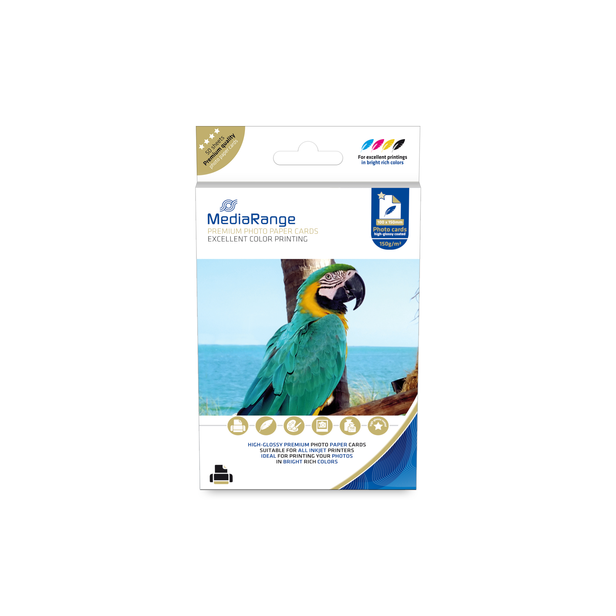 Fotopapier hochglänzend 100 × 150 mm 150 g/m² – 50 Blatt