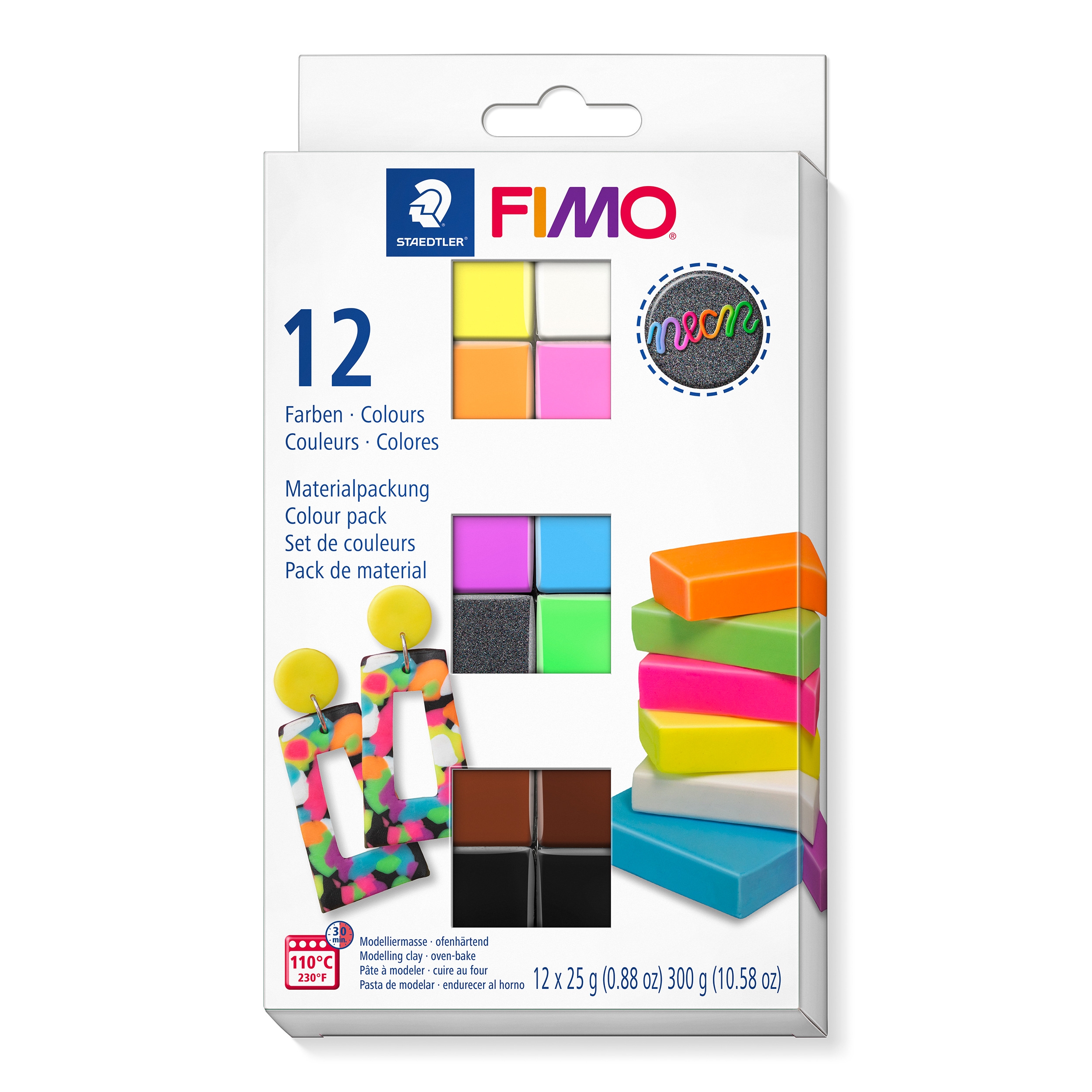 FIMO Modelliermasse Effect Neon 12er-Set retail