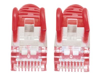 Intellinet Network Patch Cable, Cat7 Cable/Cat6A Plugs, 3m, Red, Copper, S/FTP, LSOH / LSZH, PVC, RJ45, Gold Plated Contacts, Snagless, Booted, Polybag - Patch-Kabel - RJ-45 (M)