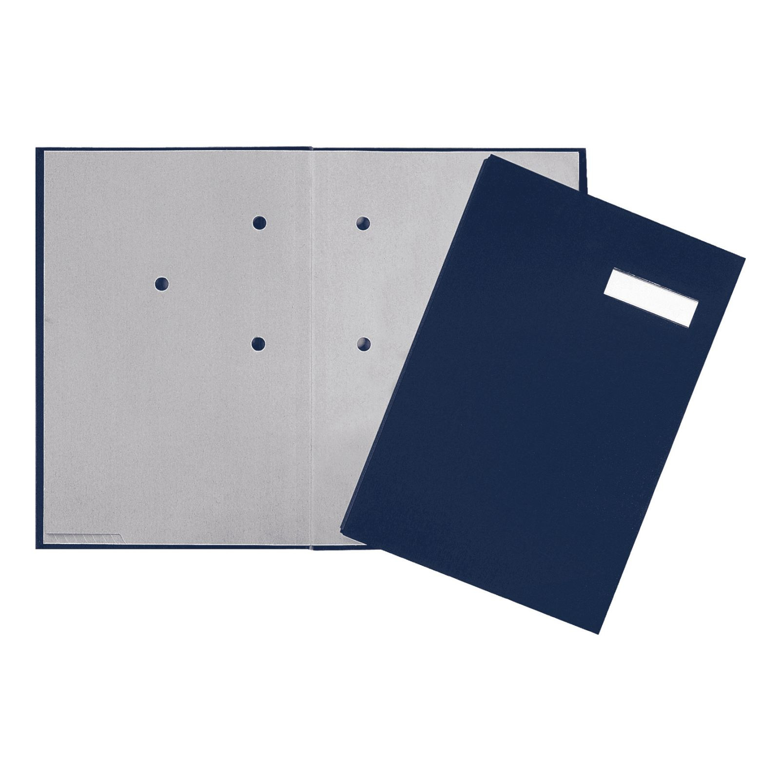 Pagna Unterschriftsmappe 20 Fächer - A4 - Karton - Blau - Weiß - Porträt - 240 mm - 25 mm