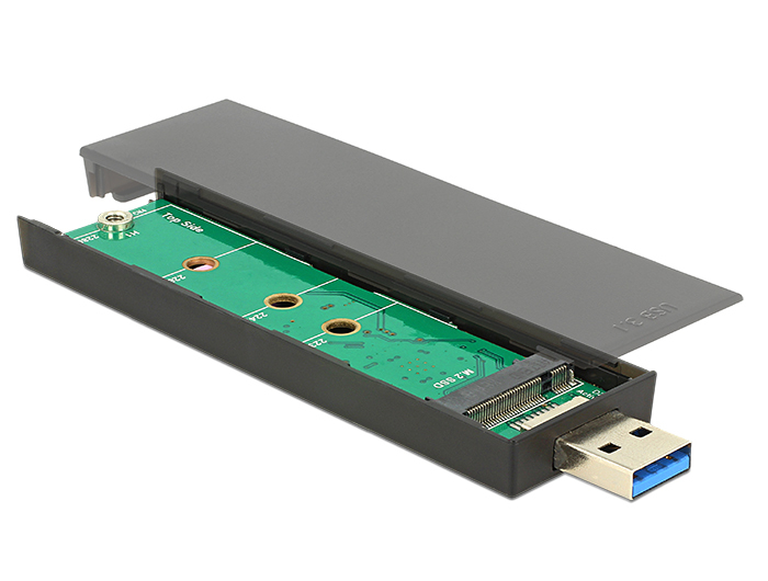 Delock Speichergehäuse - M.2 - SATA 6Gb/s - 600 MBps - USB 3.1 (Gen 2)