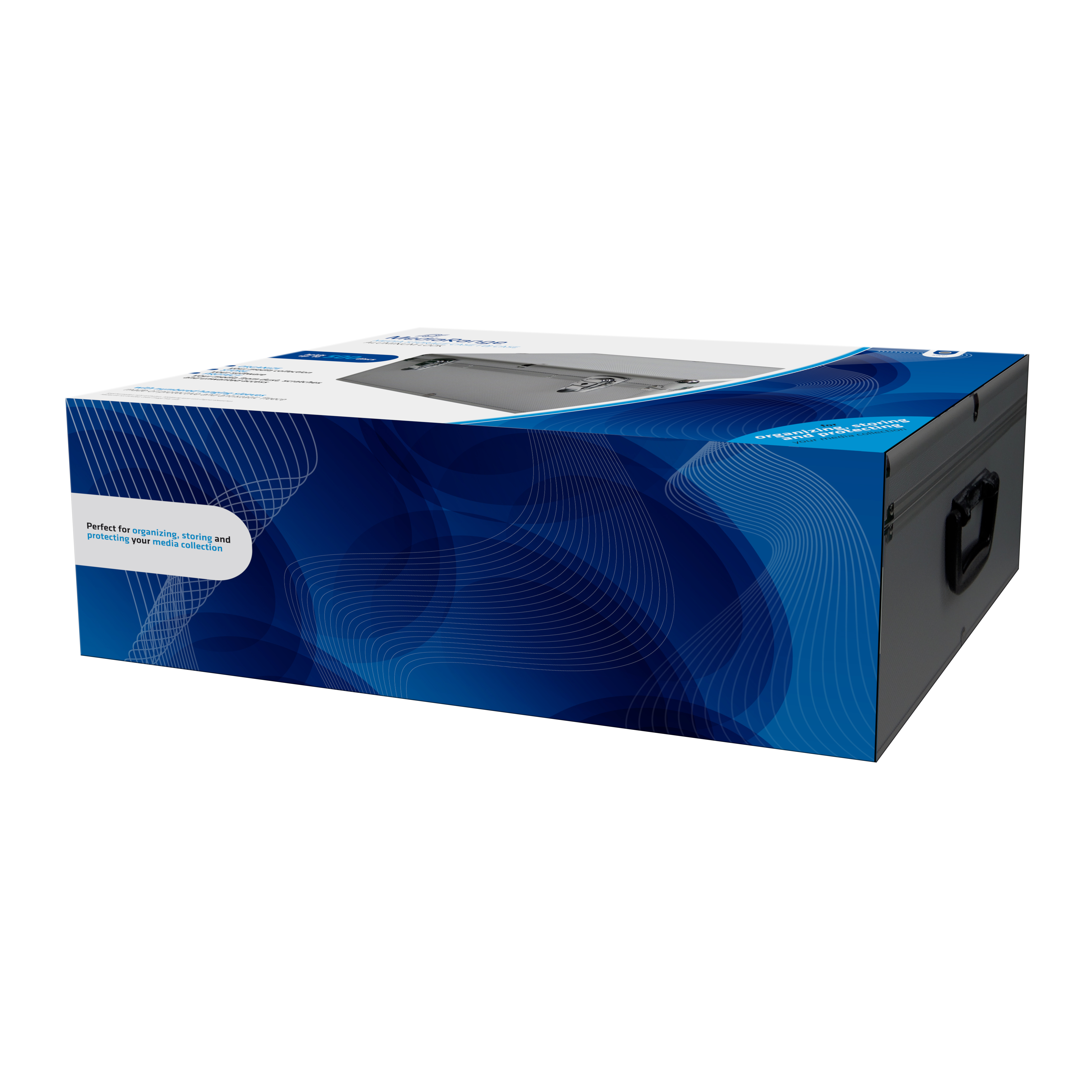 MEDIARANGE BOX77 - Gehäusebox - 500 Disks - Silber - Fleece - Kunststoff - Holz - 120 mm - Aluminium