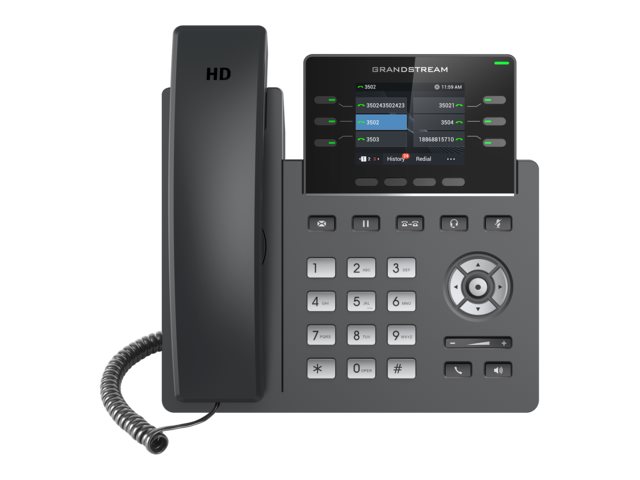 Grandstream GRP2613 - VoIP-Telefon mit Rufnummernanzeige/Anklopffunktion - IEEE 802.11a/b/g/n/ac (Wi-Fi)