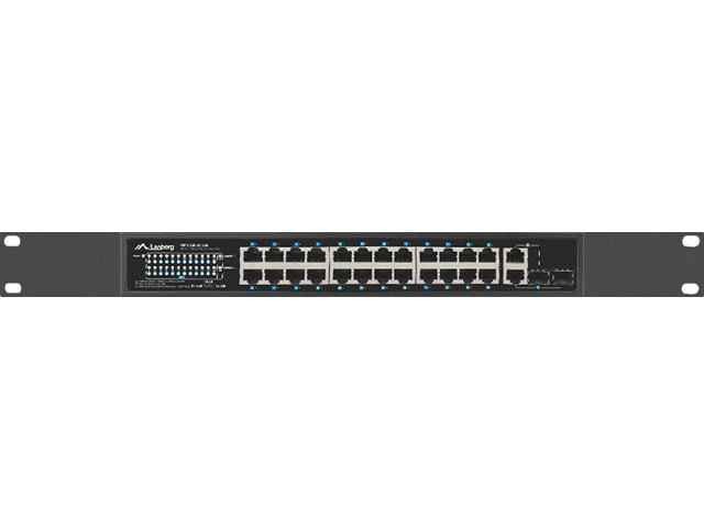 Switch 24-Port 100MB PoE+/2x Combo Rack 19" 250W