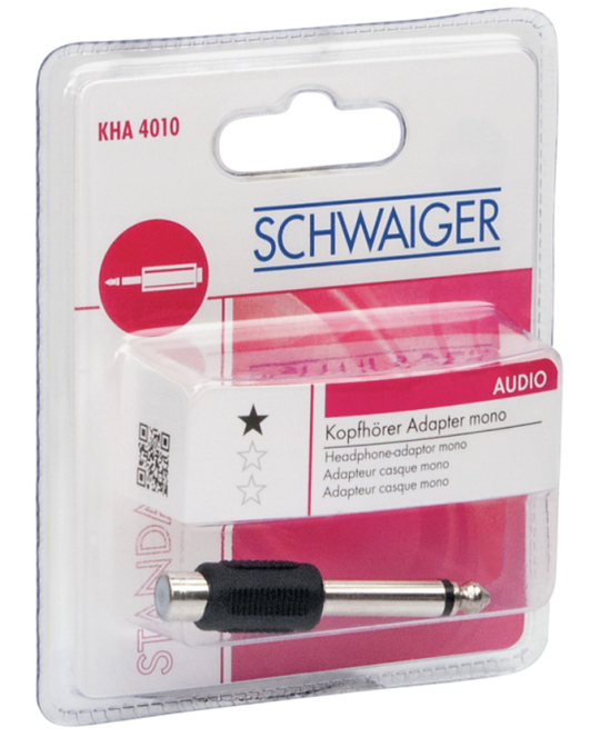 Schwaiger | Adapter | Mono 6,35mm Klinke Cinch Buchse