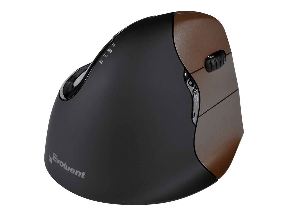 Evoluent VerticalMouse 4 Small - Vertical mouse - Für Rechtshänder - optisch - 6 Tasten - kabellos - 2.4 GHz - kabelloser Empfänger (USB)