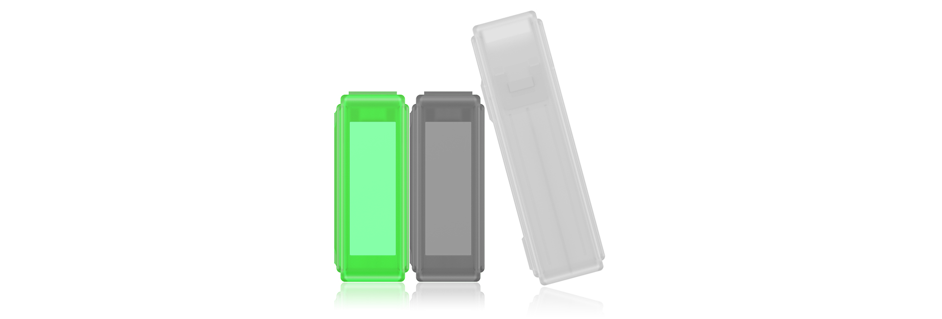 ICY BOX | Dual 2,5" HDD/SSD Box, transparent, drei Farben (grün, grau, weiß) | 3 Colour-2