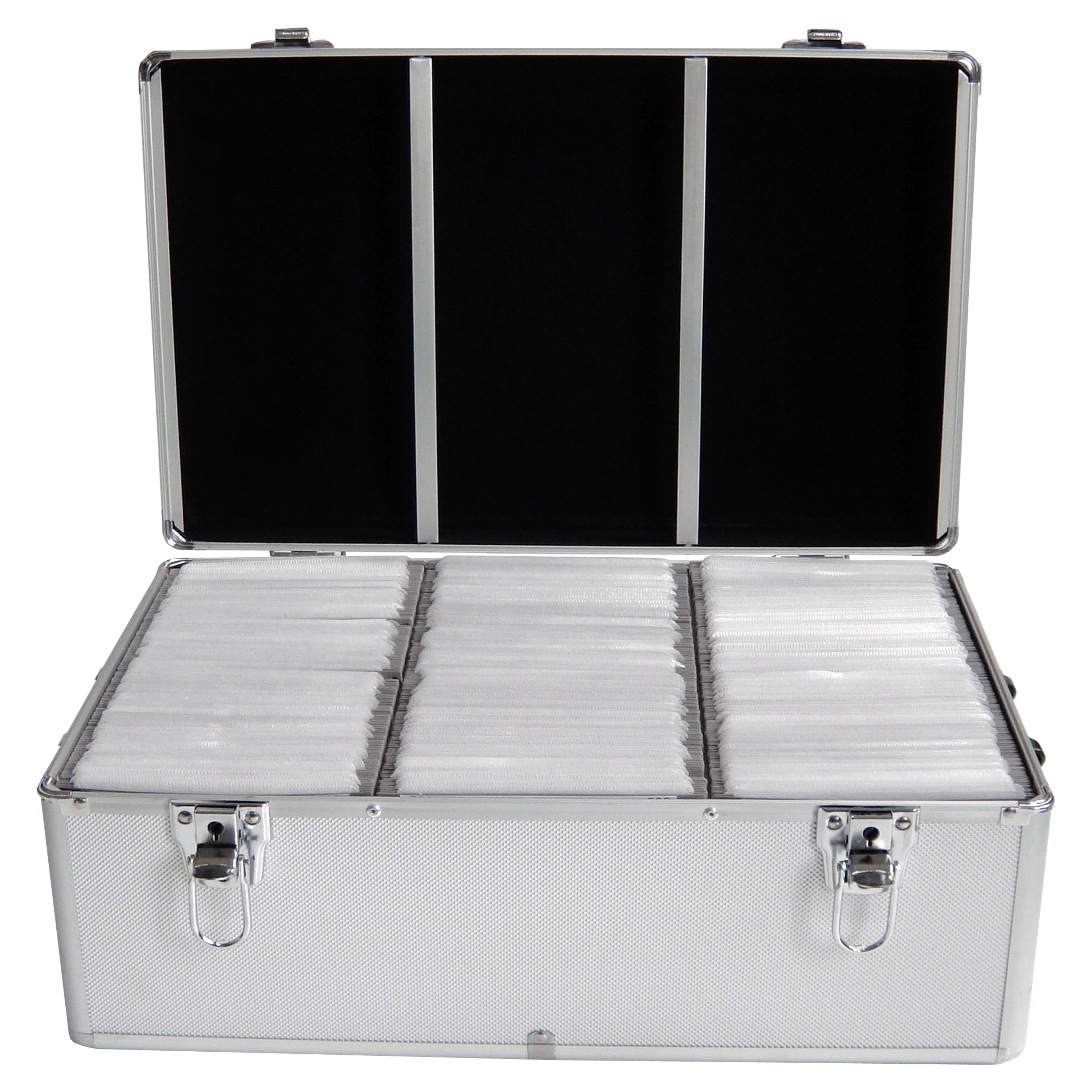 MEDIARANGE BOX77 - Gehäusebox - 500 Disks - Silber - Fleece - Kunststoff - Holz - 120 mm - Aluminium