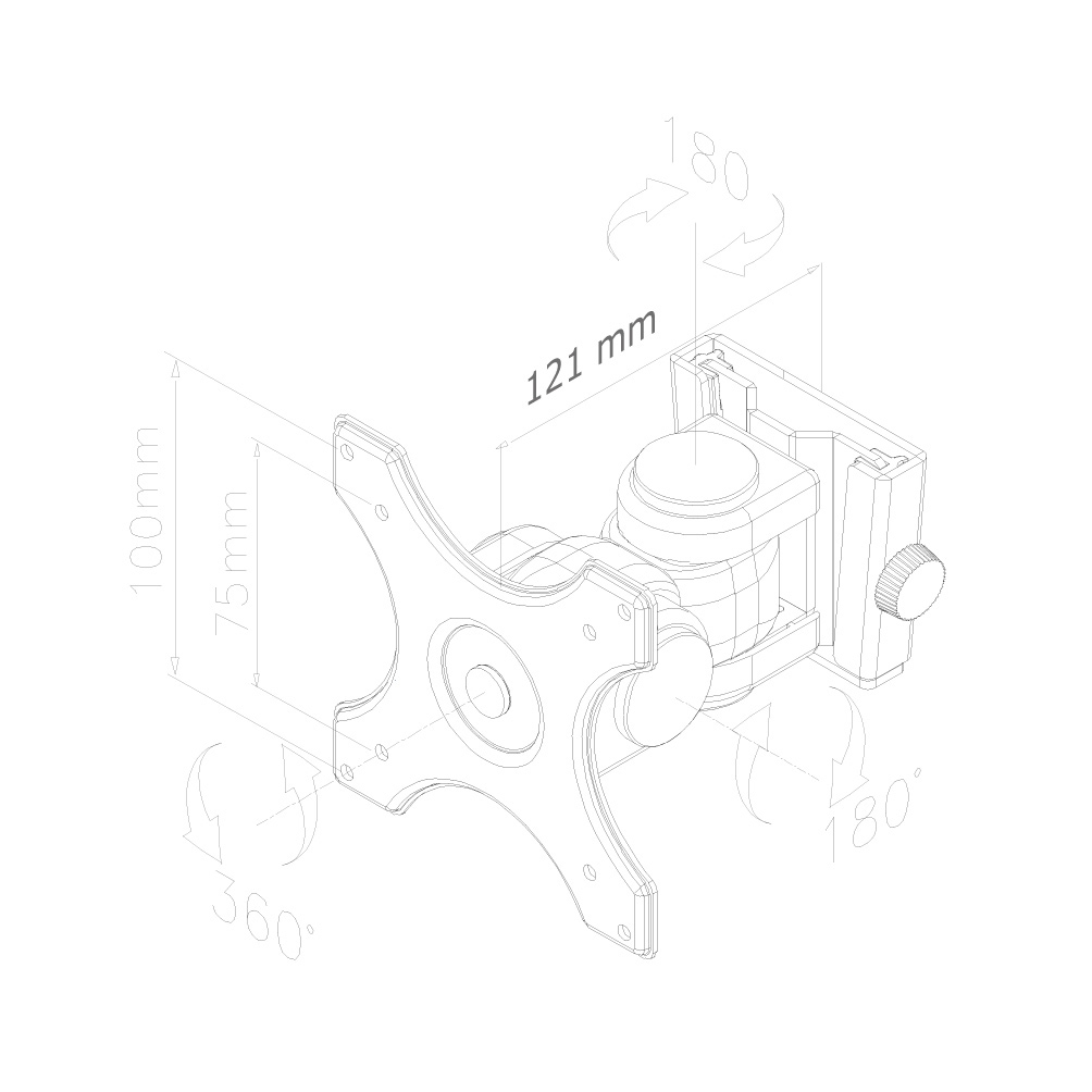 Neomounts by Newstar | WAH 10"-30" 1TFT 3Gelenke schw. Max.12kg