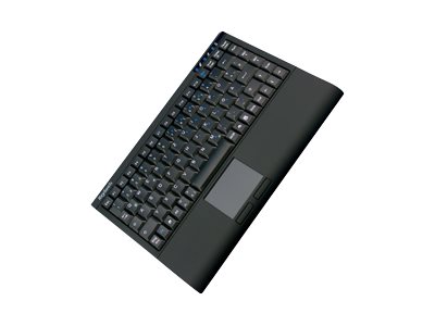 KEYSONIC | Tastatur, Mini, Smart-Touchpad, SoftSkin, Schwarz, USB, UK layout | black