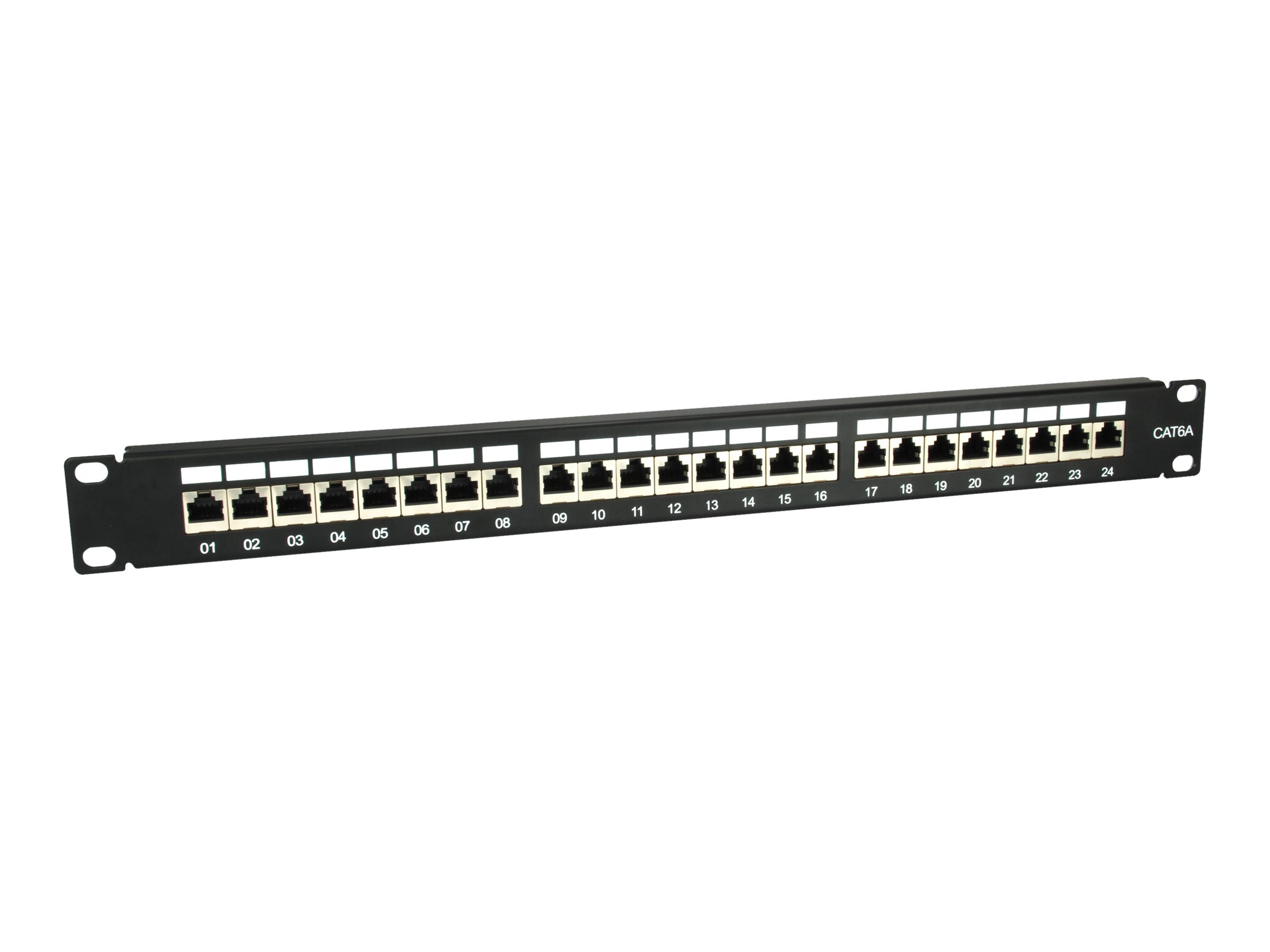 aHR0cDovL2Nkbi5jbmV0Y29udGVudC5jb20vMWYvMjgvMWYyODMzZGUtNDJlNi00ZDI2LTgwNTUtMjU3ZmRmMWI5MGM4LmpwZw Pro - Patch Panel - RJ-45 X 24 - Schwarz - 1U - 48.3 cm (19")