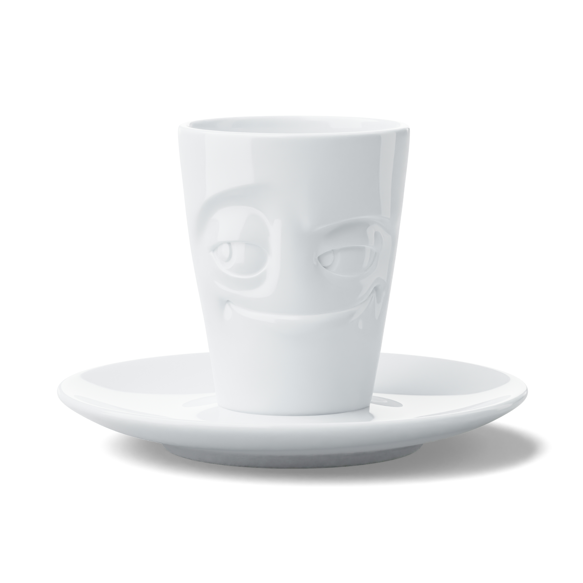 FIFTYEIGHT Espresso Mug mit Henkel 80ml - Verschmitzt weiß