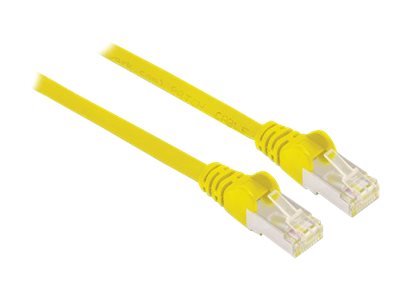 Intellinet Network Patch Cable, Cat7 Cable/Cat6A Plugs, 1m, Yellow, Copper, S/FTP, LSOH / LSZH, PVC, RJ45, Gold Plated Contacts, Snagless, Booted, Polybag - Patch-Kabel - RJ-45 (M)